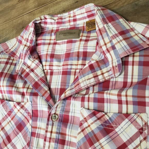 Red Plaid Casual Button Down Shirt - Picture 4 of 9